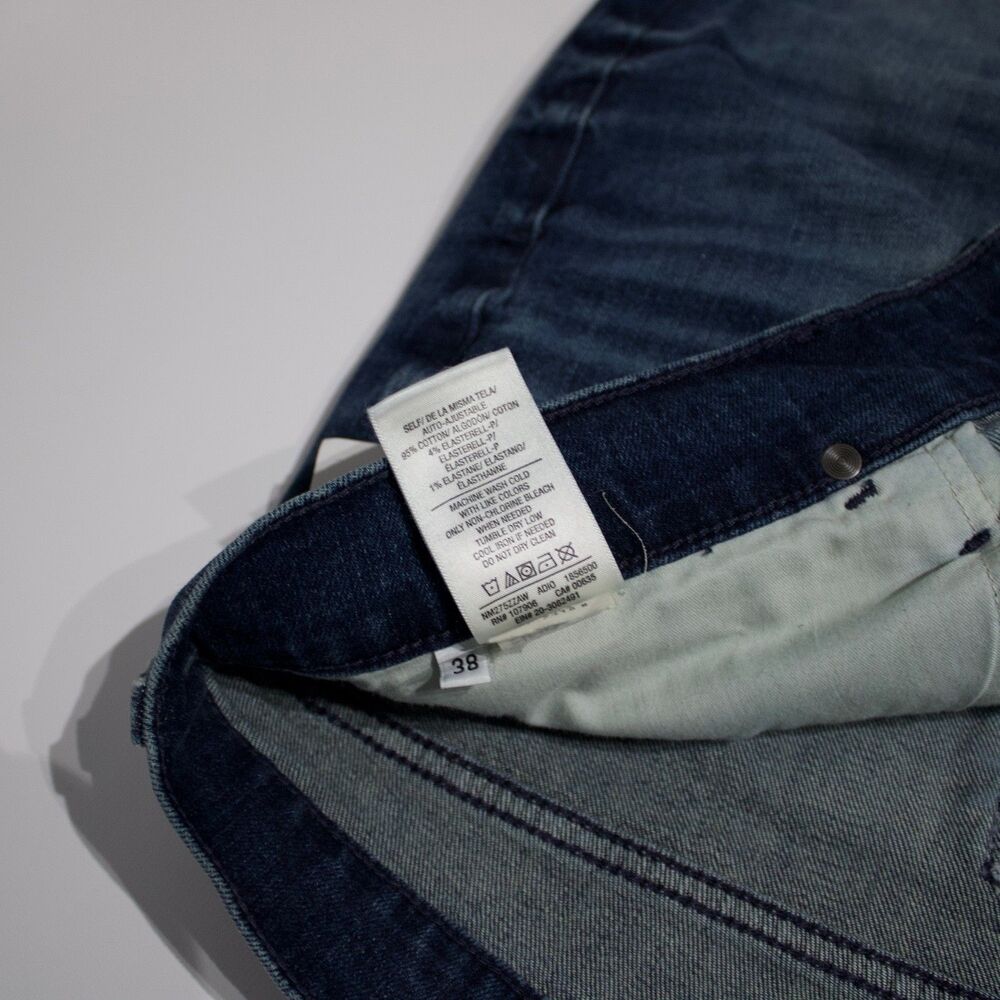 NWT $198 Hudson Blake Slim Straight Jeans Dark Wash Stretch Men Size 38x34 (J1) - Picture 11 of 15